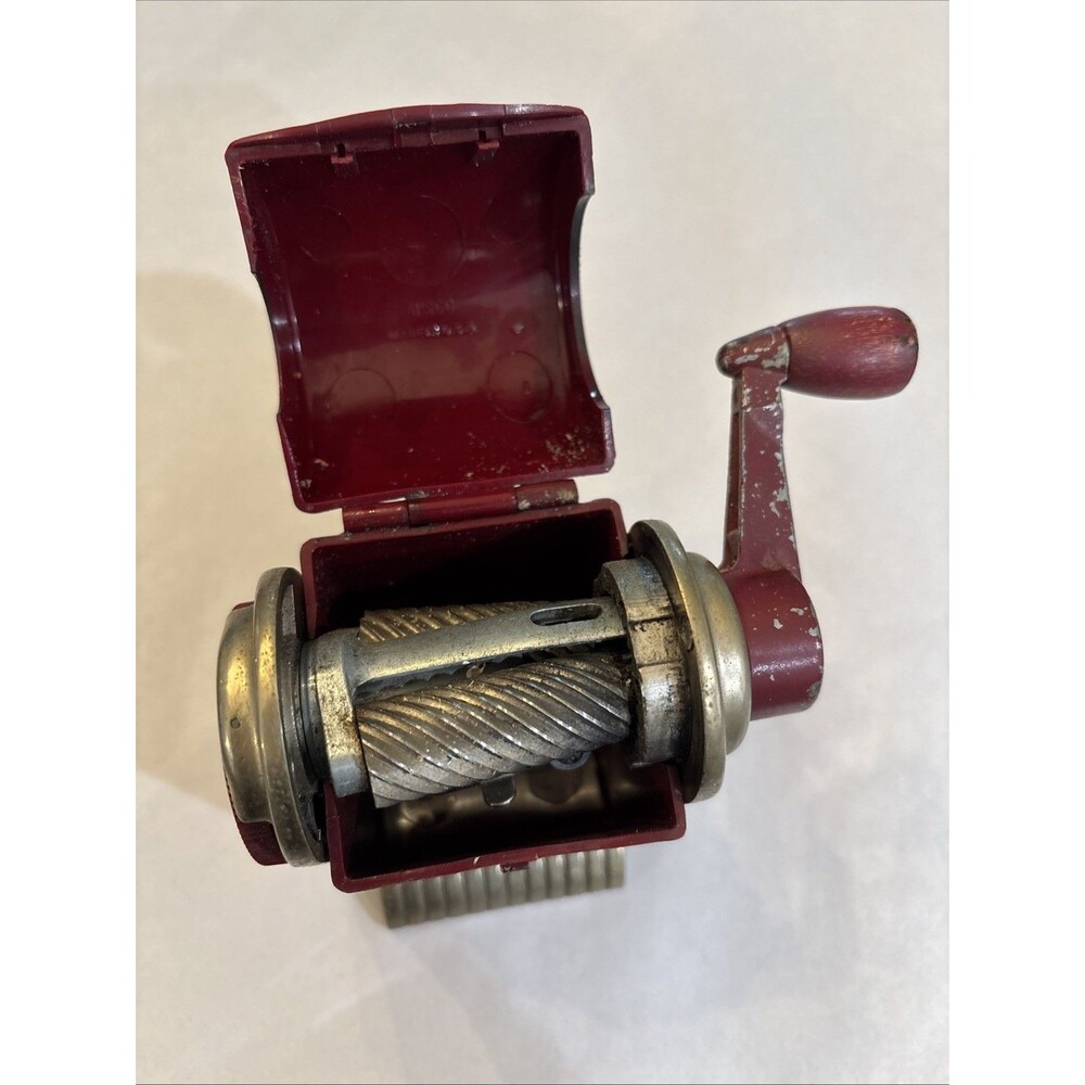 Antique Dexter RED Pencil Sharpener Automatic Pencil Sharpening Co Vintage WORKS - Picture 7 of 16